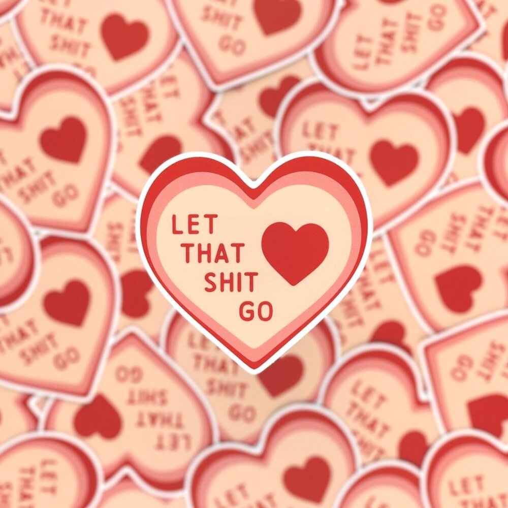 π 2/$5 Heart-Shaped Motivational Vinyl Sticker - Picture 4 of 4